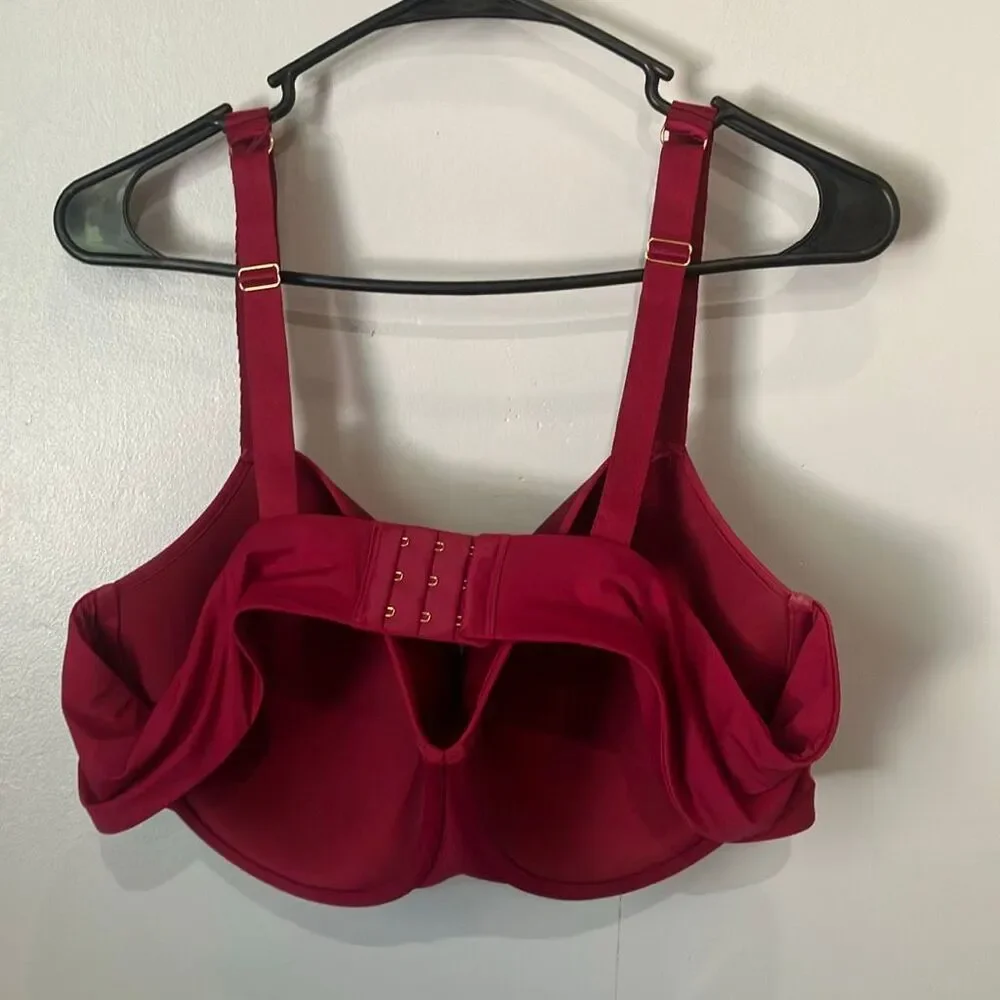 Thirdlove 24/7 classic T-shirt bra 44D Red Adjustable Straps #800